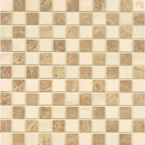 Checks in Viburnum & Mocha - stone tile